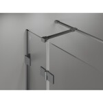 MEXEN/S - Lunar T sprchový kout dveře křídlové pravá 135 x 80, transparent, grafit metal 834T-135-080-95-00-P
