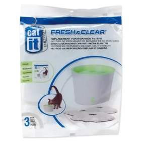 Catit Náhradní filtr uhlí a molitan pro FreshClear / Filtr do fontány / 3 ks (103-55601)