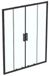 Ideal Standard posuvné sprchové dveře 160 cm, černá/čiré sklo / Sprchové dveře / čtyřdílné / 1600x1955 mm / sklo 6mm (K9282V3)