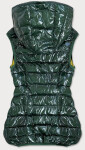 Zelená dámská vesta s kontrastní podšívkou model 16148490 zelená S (36) - S'WEST