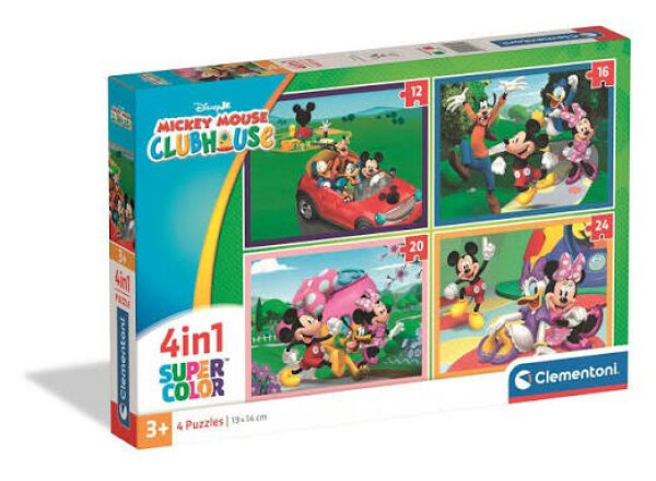 Puzzle Mickey Mouse 4v1 (12+16+20+24 dílků)