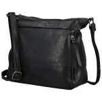 Trendy dámská koženková crossbody kabelka Estina, černá