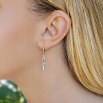 Stříbrné visací náušnice se zirkony Virginie - stříbro 925/1000, Stříbrná