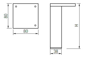 Strong nábytková nožka NA972/120 (401548)