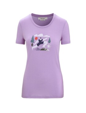 ICEBREAKER Wmns Tech Lite II SS Tee Spring Run, Purple Gaze velikost: XS