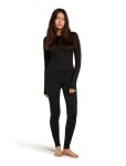 ICEBREAKER W 200 ZoneKnit LS Crewe, Black velikost: L