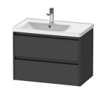 DURAVIT - Ketho.2 Umyvadlová skříňka 55x78x46 cm, 2 zásuvky, grafit mat K25285049490000