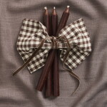 Ib Laursen Sametová stuha Chocolate – 10 m, hnědá barva, textil