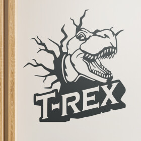 Samolepka Dinosaurus T-REX Barva: černá, Velikost: 60 x 65 cm
