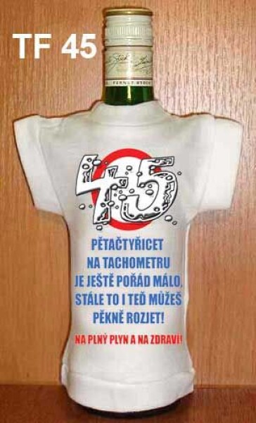 Divja.cz Tričko na flašku 45 na tachometru