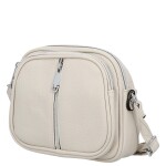 Trendy dámská koženková crossbody kabelka Cica, béžová
