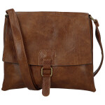 Trendy dámská koženková crossbody kabelka Ada, tmavě hnědá