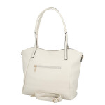 Stylová dámská koženková kabelka na rameno Zita, krémová
