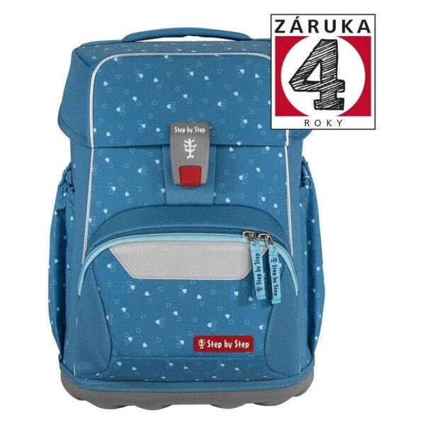 Školní batoh pro prvňáčky – 4 dílný set, Step by Step BASIS Blue Hearts, AGR