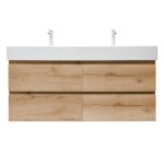 Koupelnová skříňka s umyvadlem SAT B-Way 119x50x45 cm dub mat BWAY2120OAKU2BB BWAY2120OAKU2BB