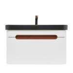 Koupelnová skříňka s umyvadlem a baterií SAT Fusion 77,5x43x45 cm bílá matná mat SATFUSION80WBKMBA SATFUSION80WBKMBA