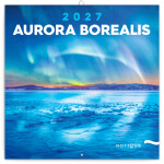 NOTIQUE Grid calendar Aurora Borealis 2027, 30 x 30 cm