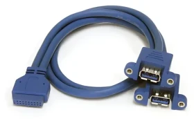 StarTech USB 3.0 kabel s montáží na panel modrá / Kabel / 2x USB A / IDC / 0,5 m (USB3SPNLAFHD)