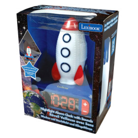 Lexibook budík se svítící raketou