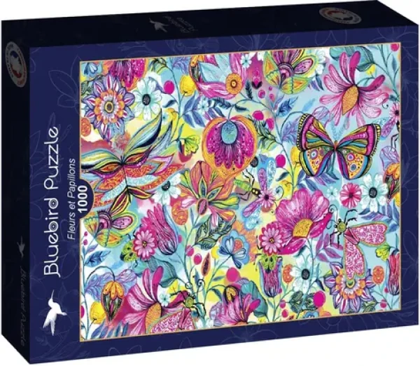 BLUEBIRD Puzzle Květiny a motýli