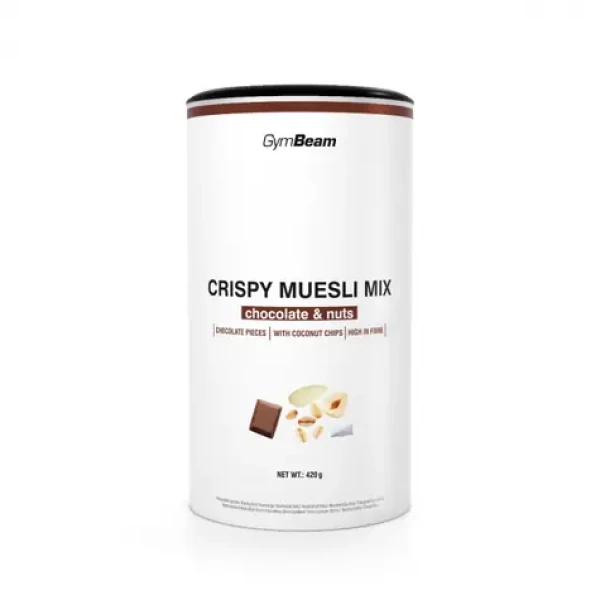 Křupavá směs müsli - GymBeam (čokoláda oříšky, 420 g) (49777-2-420g-chocolatenuts)