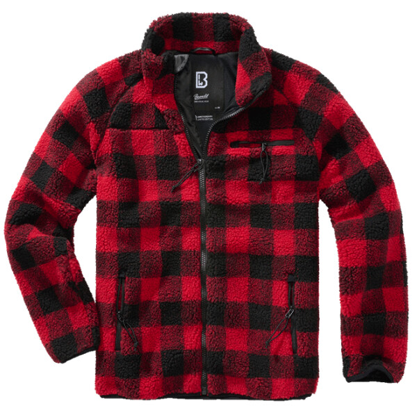 Brandit Bunda Teddyfleece Jacket červená | černá L