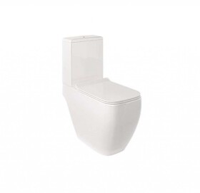 KLUDI - Resa C WC kombi mísa, spodní odpad, Rimless, SpiralFlush, lesklá bílá 28WCB0643