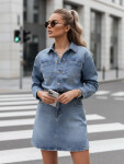 Dámské mini šaty JINELLA EY2569 Jeans modrá - Fashion Street jeans-modrá M