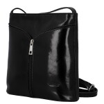 Luxusní dámská kožená crossbody kabelka Liara, černá