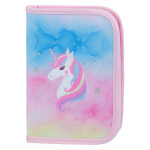 Školní aktovkový 3-dílný set BAAGL ZIPPY PLUS - Rainbow Unicorn (aktovka, penál, sáček)