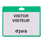 Djois jmenovka, 103 x 82,5 mm, zelená, 30 ks