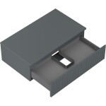 MEXEN/S - Rivel koupelnová skříňka pod umyvadlo 80 cm s deskou, 1 šuplík, reliéf , grafit mat 91A20-08023-1-BFC66