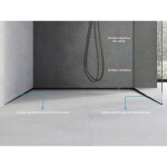 MEXEN - Line-B spádová lišta pro sklo 120 cm pravá, černá 187004120R