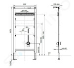 VILLEROY & BOCH - ViConnect Předstěnová instalace pro sprchu a vanu, pro baterie pod omítku, stavební výška 98-112 cm 92093400