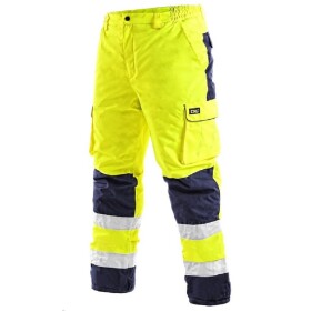 CXS Kalhoty CARDIFF pánské reflexní zimní žluto-modré 3XL žluto-modré
