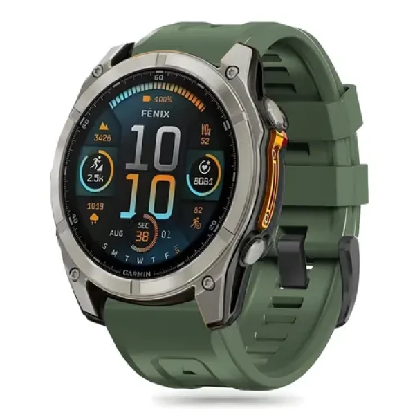 Tech-Protect Silicone zelená / Řemínek pro Garmin Fenix / 5S/5S Plus/6S/6S Pro/7S/8 (43 mm) / Silikon