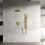 SAPHO - SMART SELECT podomítková sprchová termostatická baterie, box, 2 výstupy, zlato mat RP032GB