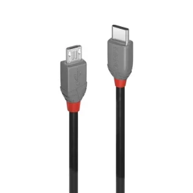 Lindy Anthra Line USB-C - Micro-USB B černá / Kabel USB / USB 2.0 / 3 m / 480 Mbit/s (36893)