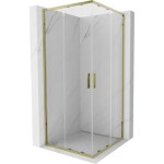 MEXEN - Exo čtvercový posuvný sprchový kout 70 x 70, transparent, zlato - 8111-070-070-01-00 8111-070-070-50-00
