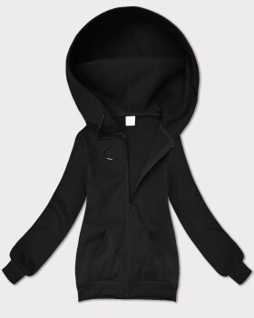 Černá dámská rozepínací mikina s kapucí S'West (B-12#) odstíny černé S (36)