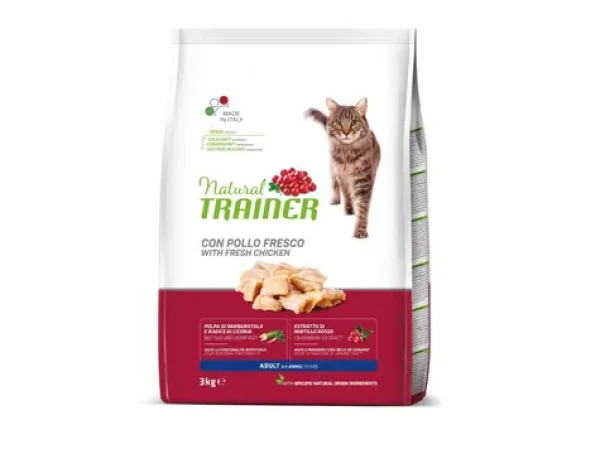 Natural Trainer Cat Adult kuřecí 3kg / Granule pro kočky / pro dospělé kočky (8059149029634)