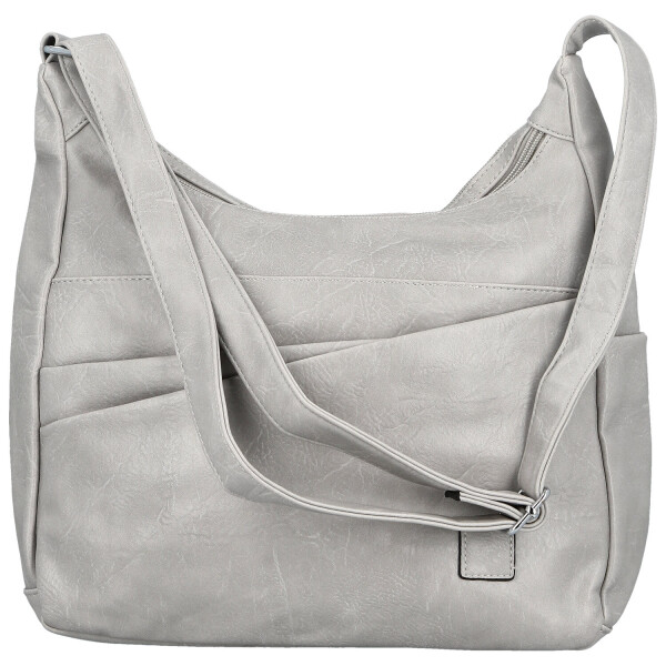 Stylová dámská koženková crossbody kabelka Gianni, světle šedá