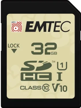 EMTEC Outdoor SD UHS-I U1 V10 32GB / čtení: 90MBs / zápis: 20MBs (ECMSD32GHCU1OR)