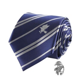 Harry Potter Kravata luxusní a pin v krabičce - Havraspár