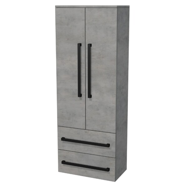 Koupelnová skříňka vysoká SAT Cube Way 60x163x33 cm beton CUBE3CHV60BE CUBE3CHV60BE