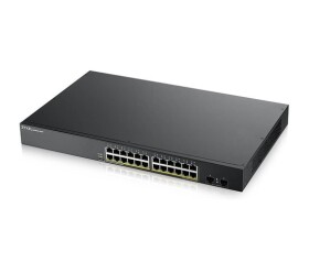 Zyxel GS1900-24HP v2 26-port Gigabit Web Smart PoE Switch, 24x gigabit RJ45, 2x SFP, PoE budget 170W EDF_311847