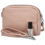 Stylová dámská mini koženková crossbody kabelka Fehmi, růžová