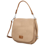 Trendy dámská koženková crossbody kabelka Naiara, khaki