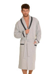 Pánský župan Bruno 564 Světle šedá - De Lafanse světle šedá XL