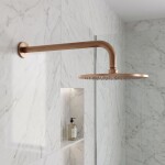 REA - Kulaté sprchové rameno JS-9021 40cm Brush copper REA-P6851